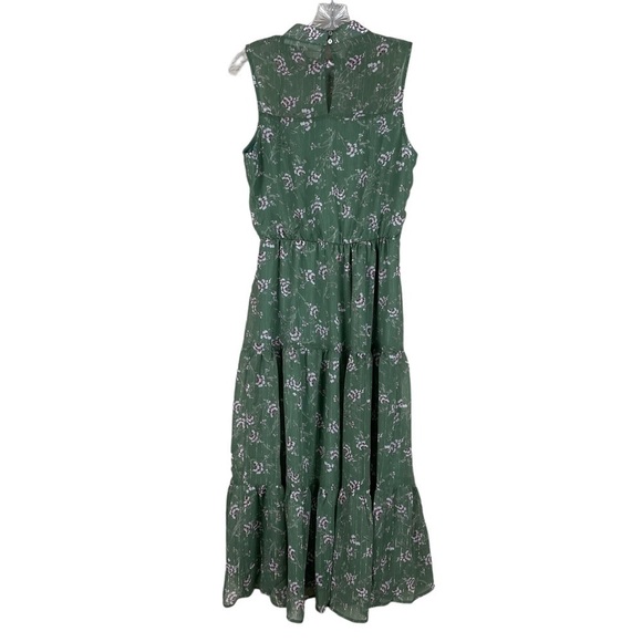 Lush Green Floral Maxi Dress - Picture 6 of 10
